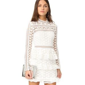 Self portrait high neck star lace dress